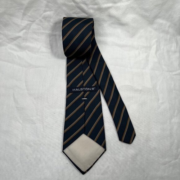 Tie Lot - Christian Aujard & Halston III Men's Ties - Geometric & Stripe - Picture 5 of 12